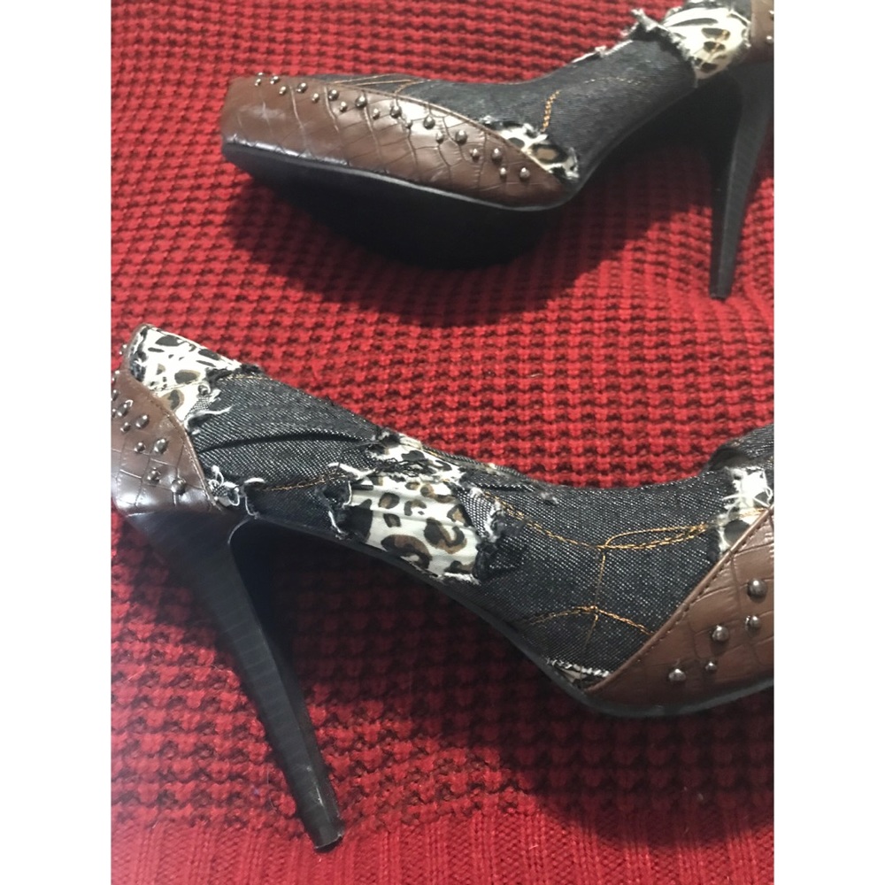 Bertinni denim and print heels size 11 - Picture 11 of 13